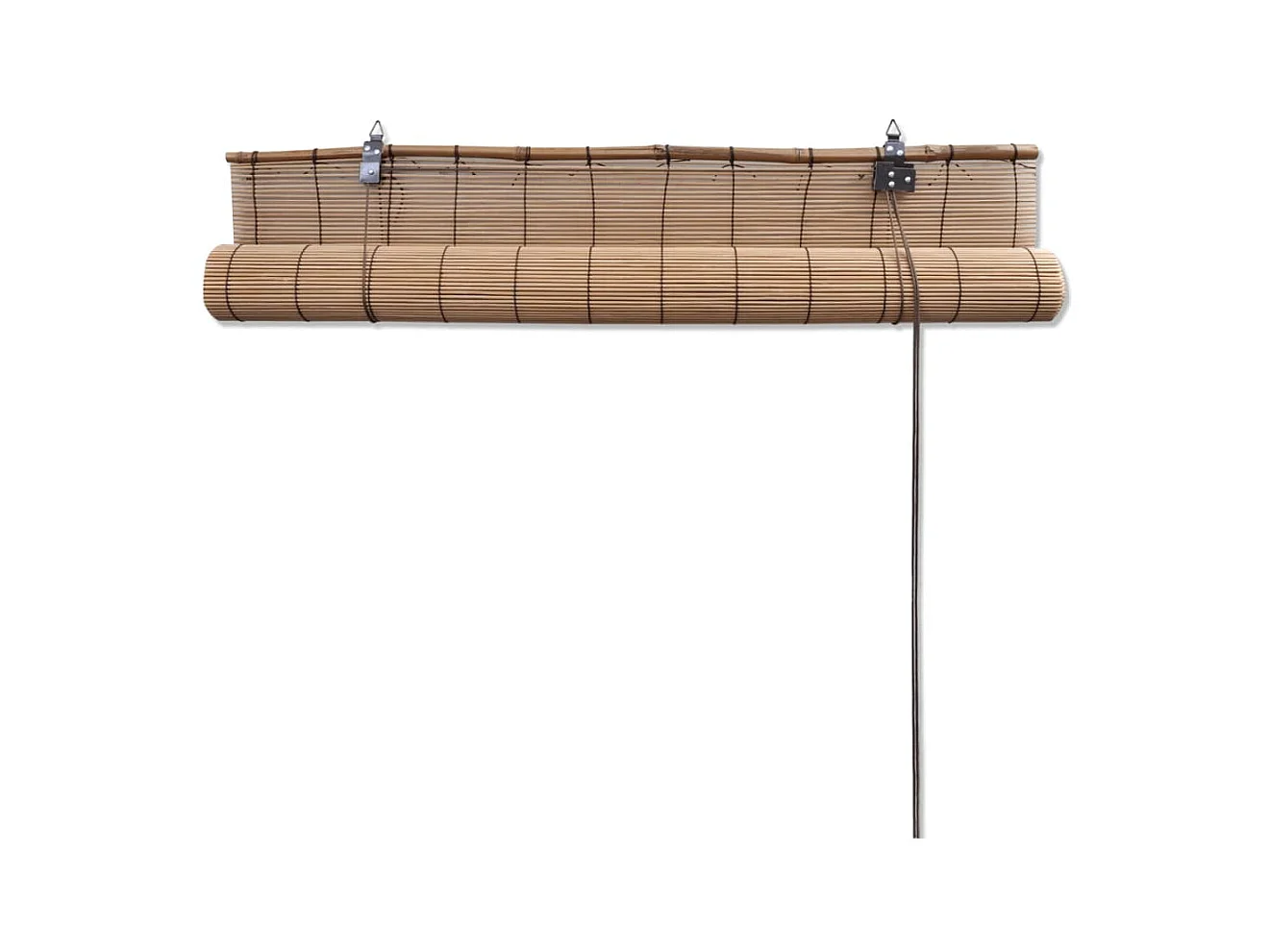 Rolgordijn 80x160 cm bamboe bruin NL496386