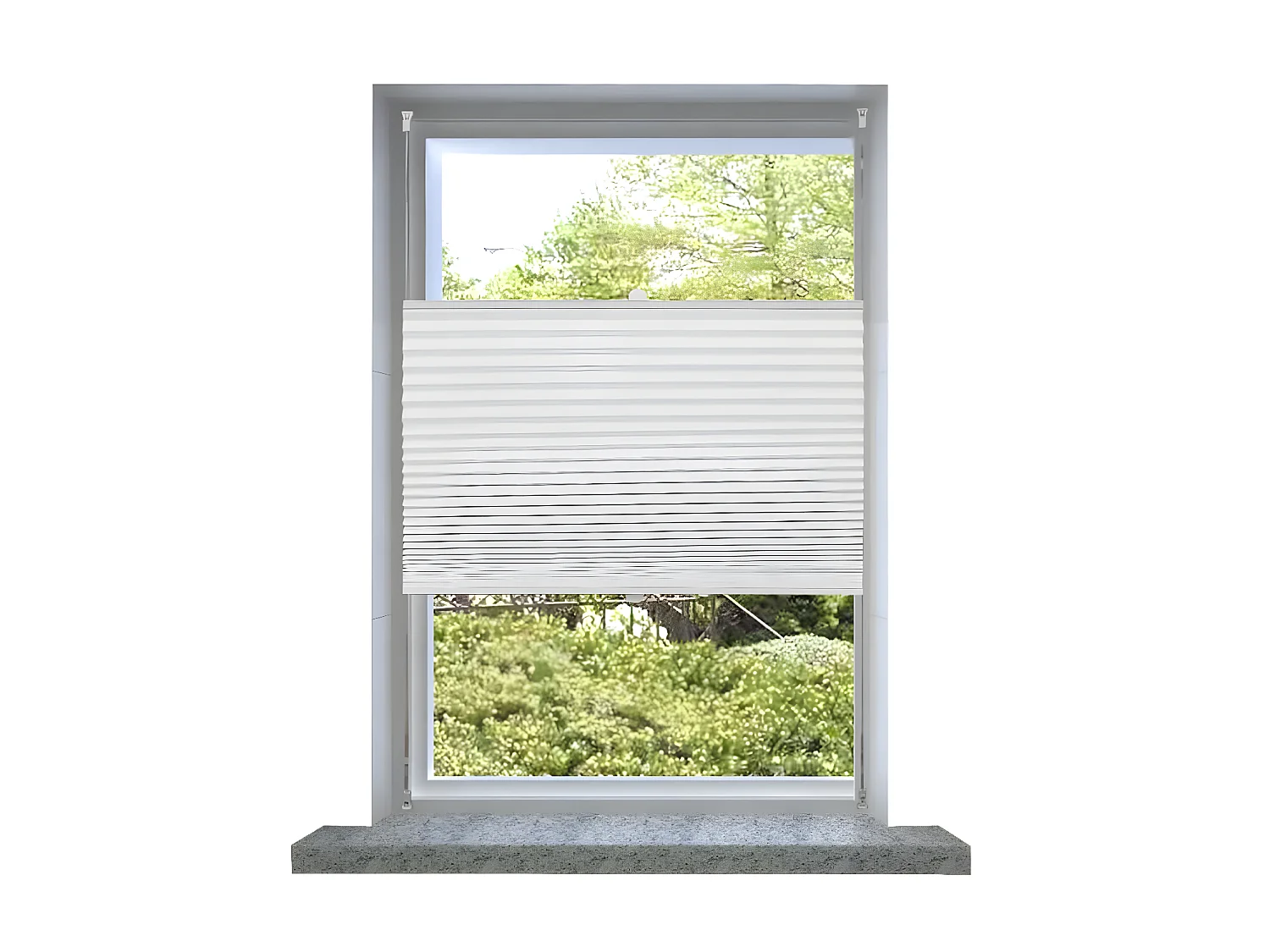 Plisséjaloezie 90x100 cm wit NL632922