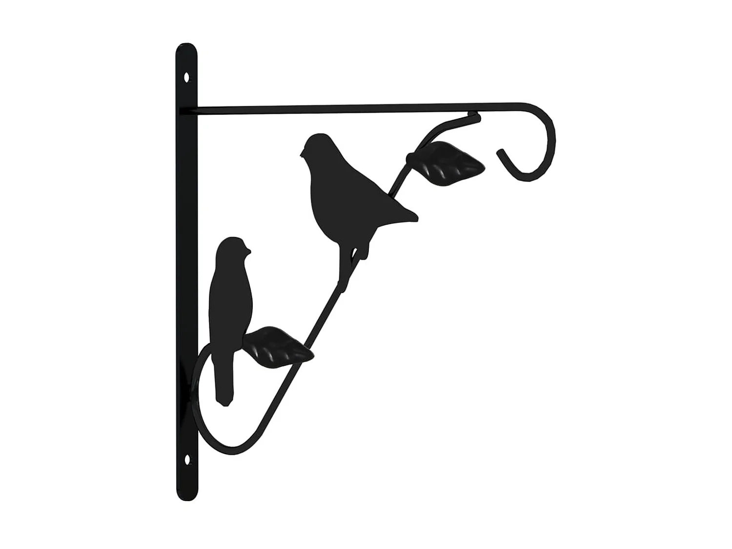 Soportes para cestas colgantes 4 unidades acero negro ES932366