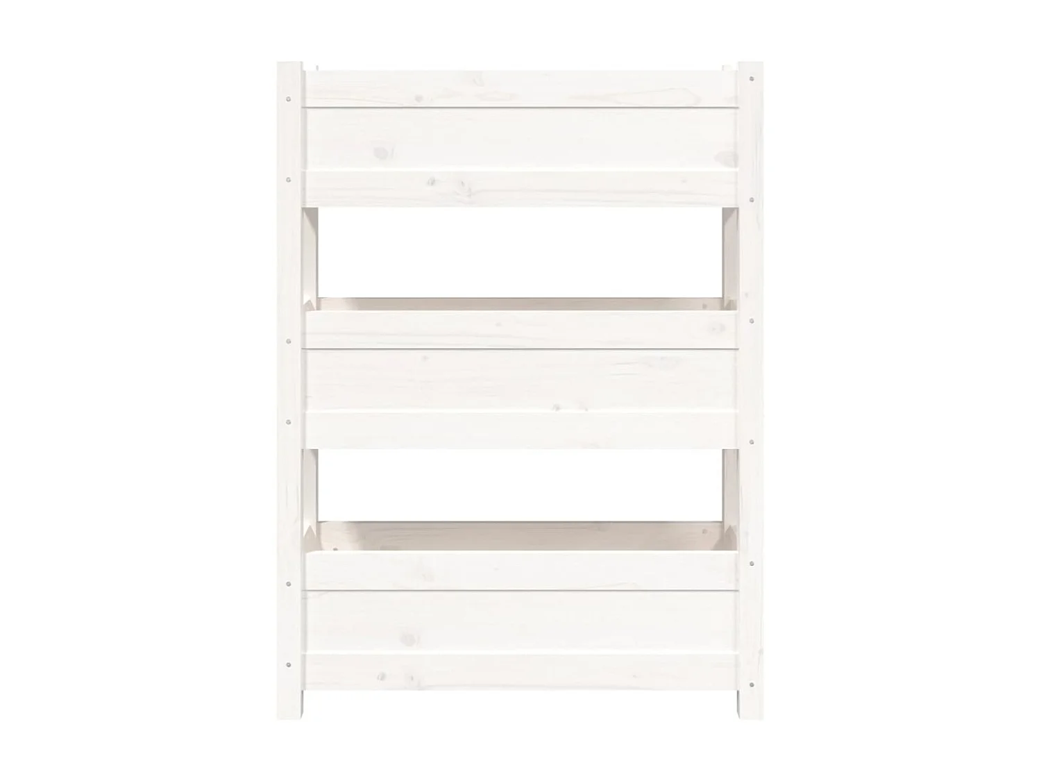 Jardinière Blanc 77x25x104,5 cm Bois massif de pin BE8135