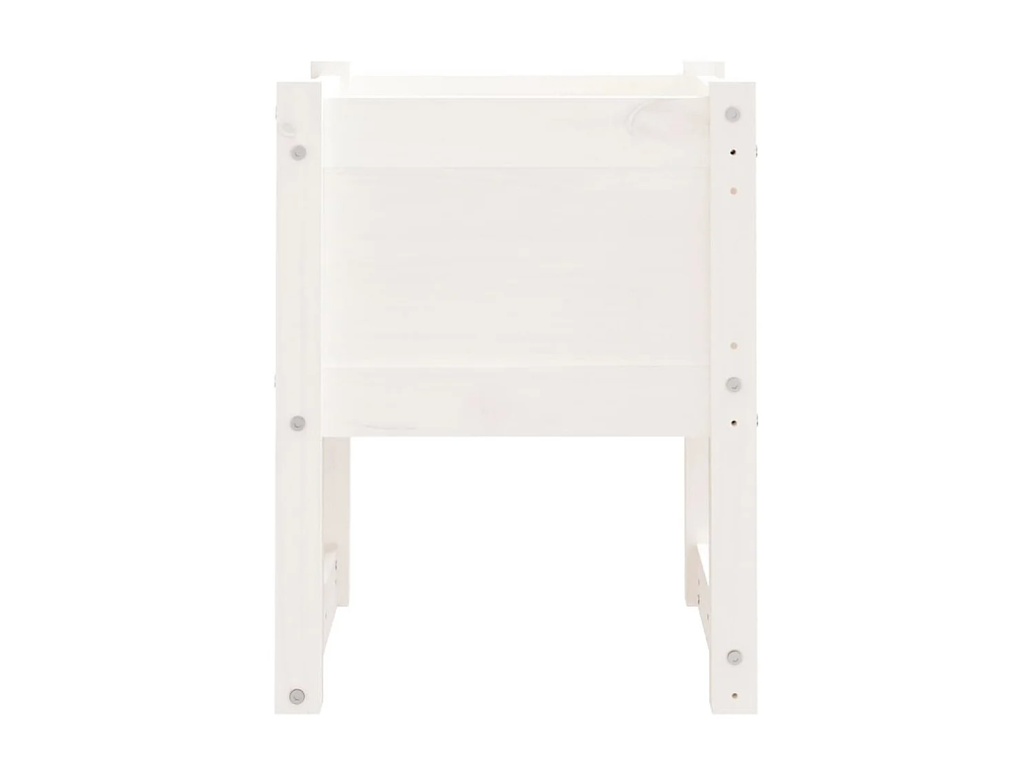 Jardinières 2 pcs Blanc 40x40x52,5 cm Bois massif de pin BE3179