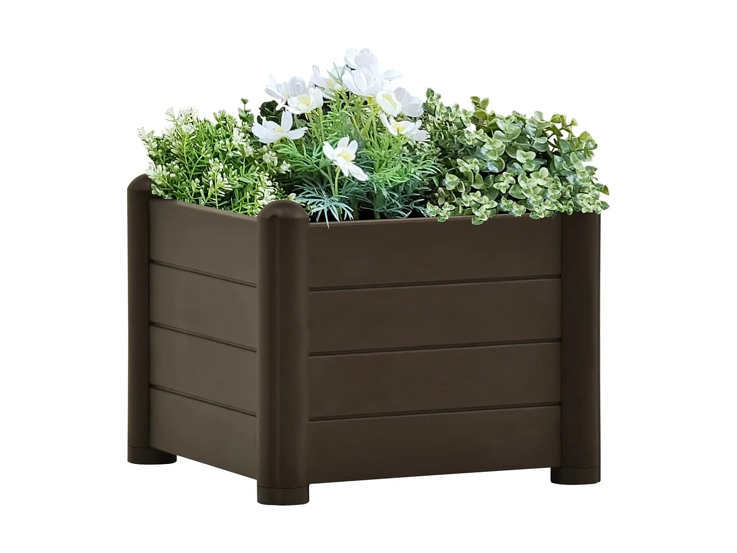 Jardinera de jardín PP mocha 43x43x35 cm ES13187