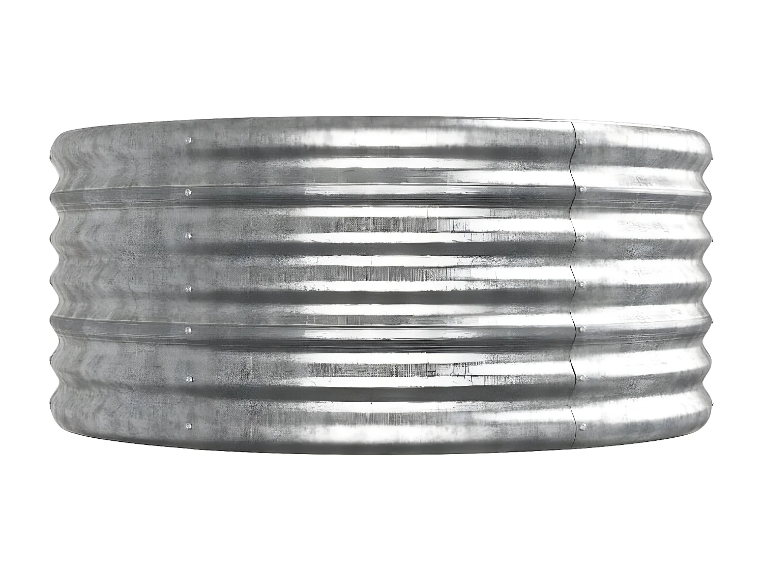 Jardinera arriate acero recubrimiento polvo plata 512x80x36 cm ES50800