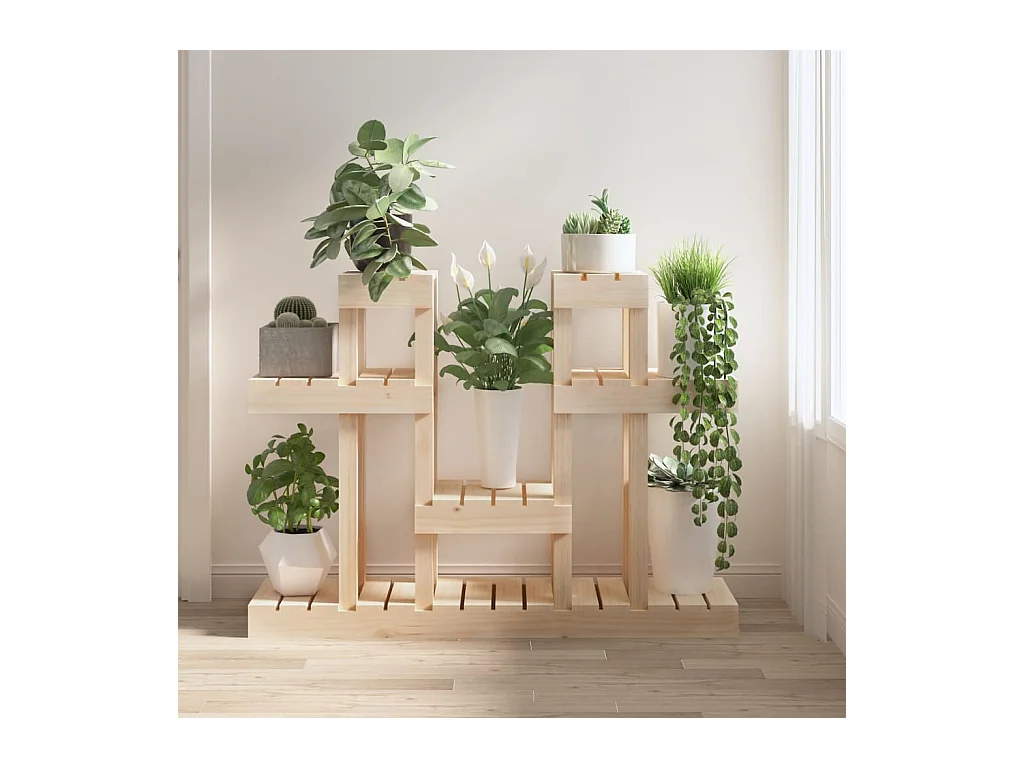 Jardinière Support à plantes 104,5x25x77,5 cm Bois massif de pin BE8514