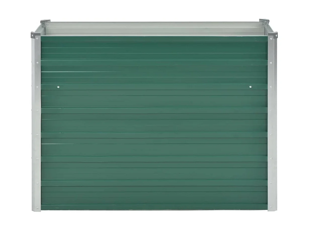 Jardinera de jardín de acero galvanizado verde 100x40x77 cm ES64375