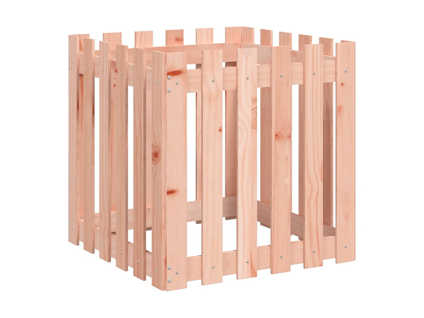 Jardinière avec design de clôture 60x60x60 cm Douglas massif BE2803