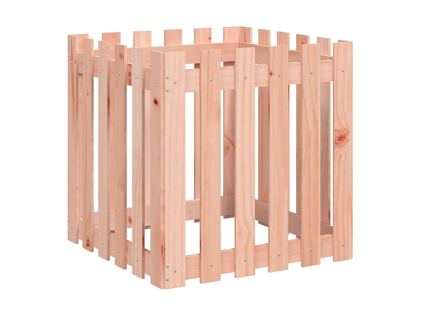 Jardinière avec design de clôture 60x60x60 cm Douglas massif BE2803