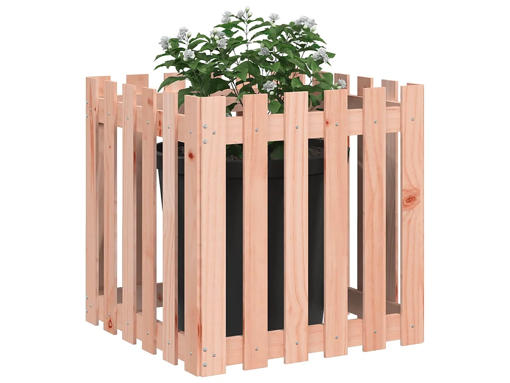 Plantenbak met hekontwerp 60x60x60 cm massief douglashout NL886968