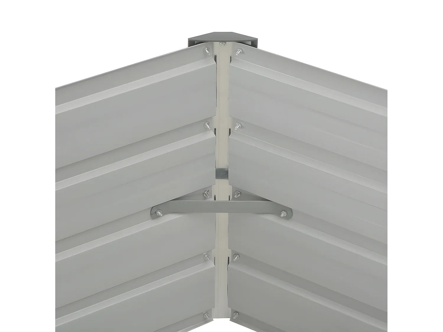 Jardinière surélevée Marron 129x129x46 cm Acier galvanisé BE5666