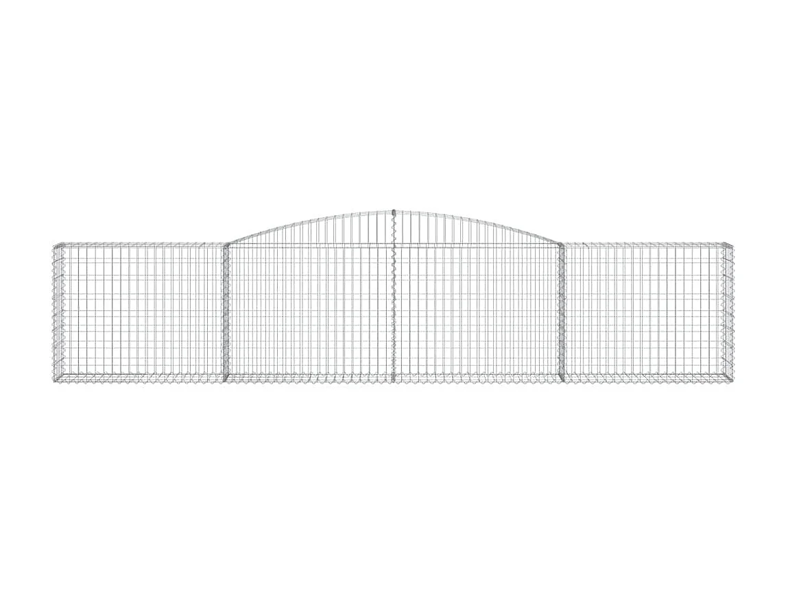 Cesta de gaviones forma arco hierro galvanizado 400x30x80/100cm ES97888