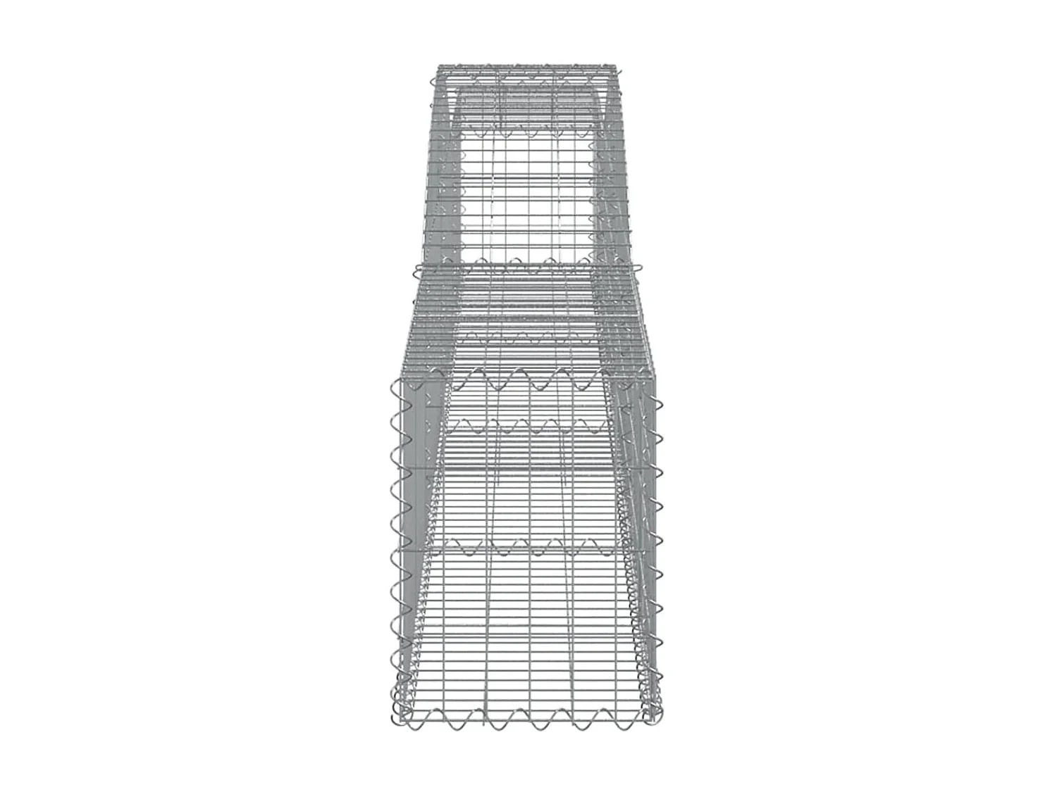 Cestas de gaviones 3 uds forma de arco hierro 400x30x40/60 cm ES80481