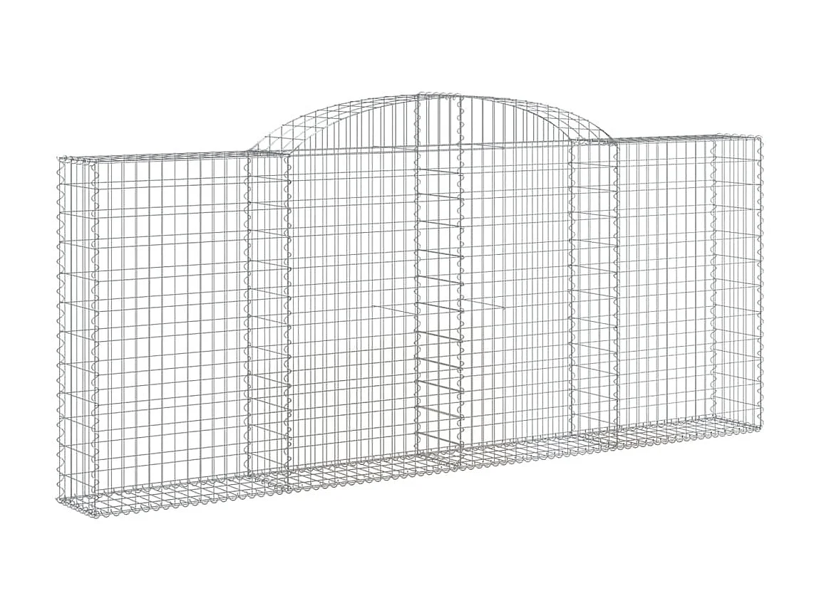 Panier de gabions arqué 300x30x120/140 cm Fer galvanisé WVGQ2190