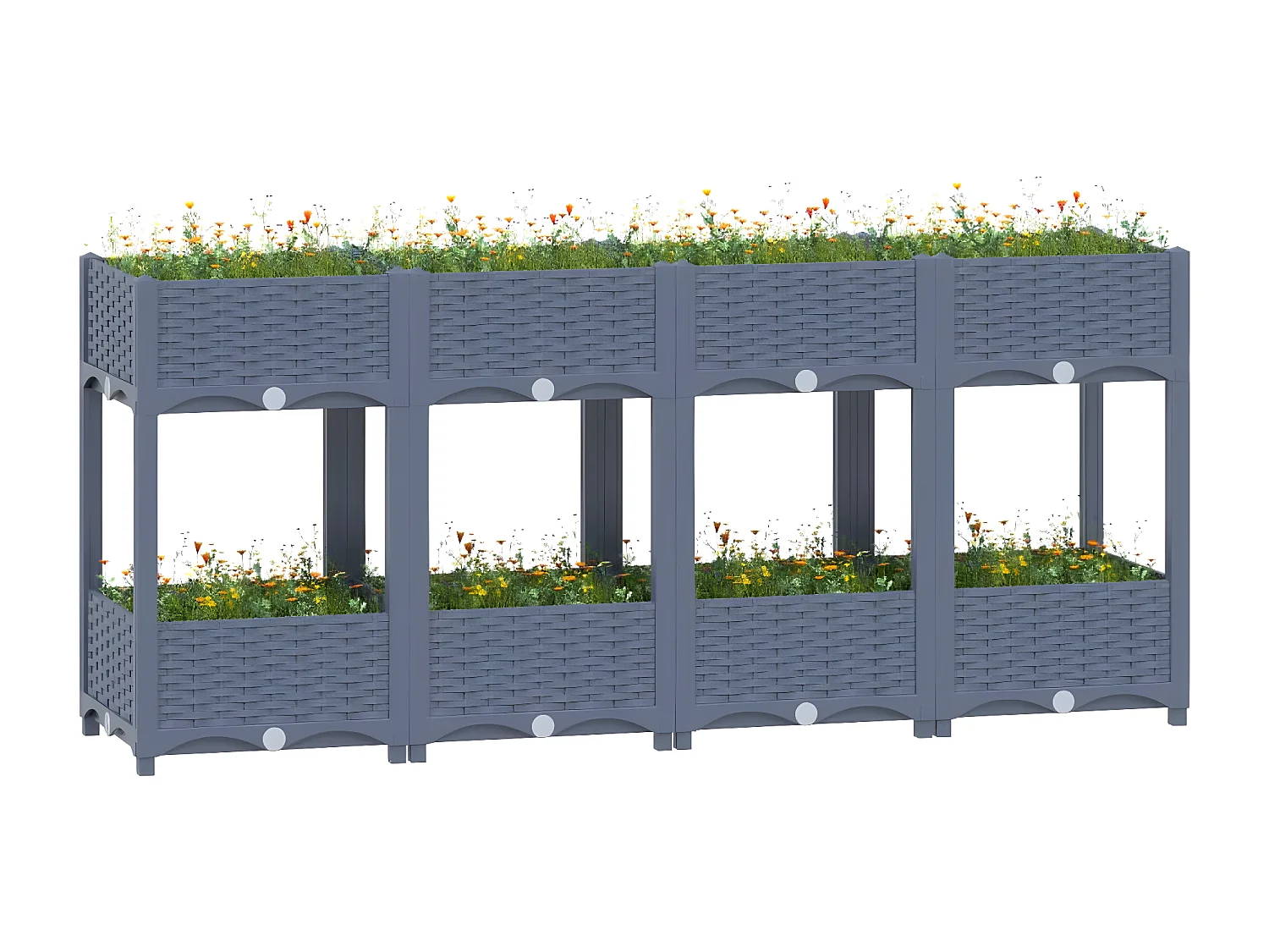 Jardinera polipropileno 160x40x71 cm ES15330