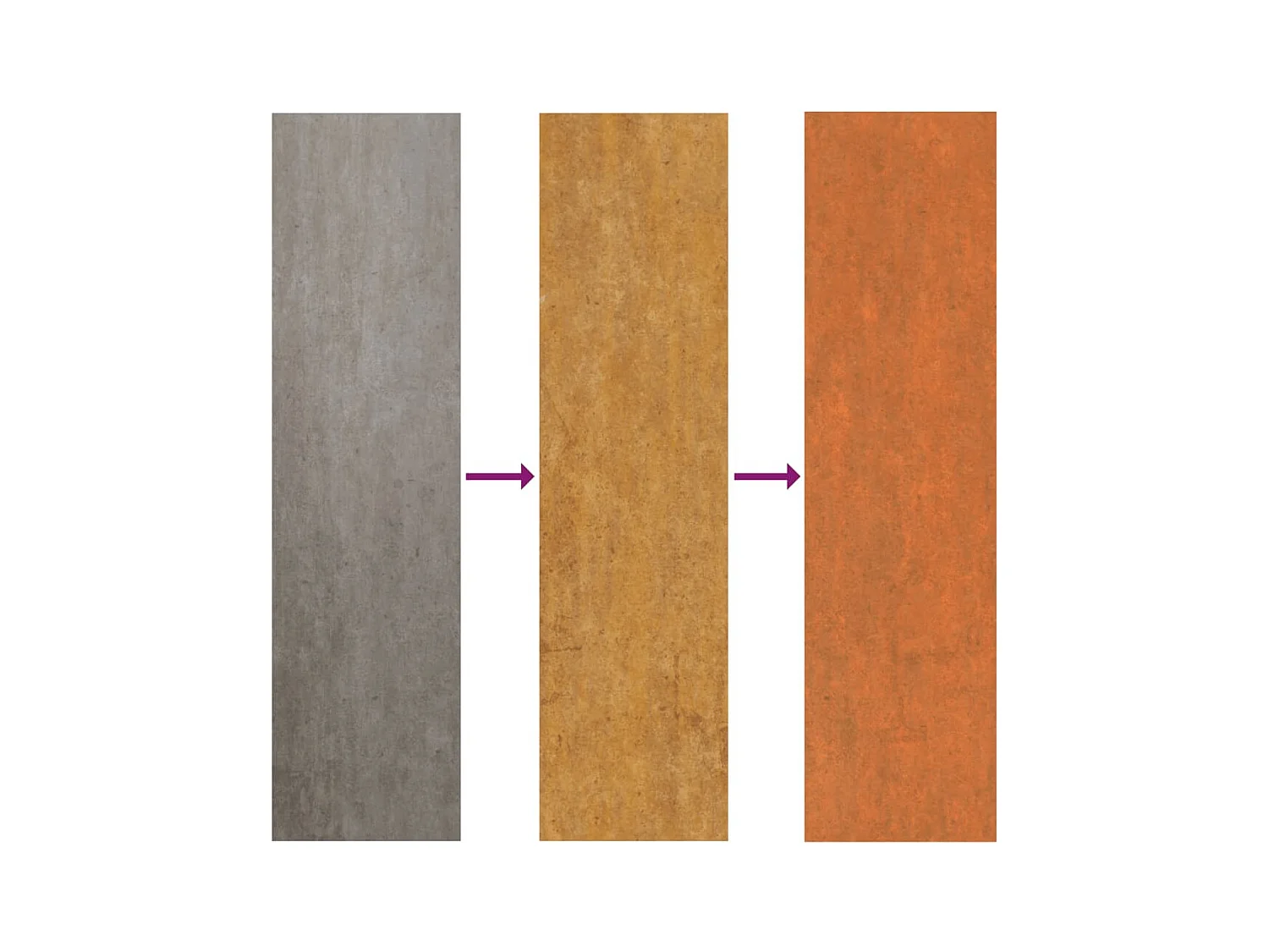 Jardinera oxidado de acero corten 600x80x45 cm ES32453