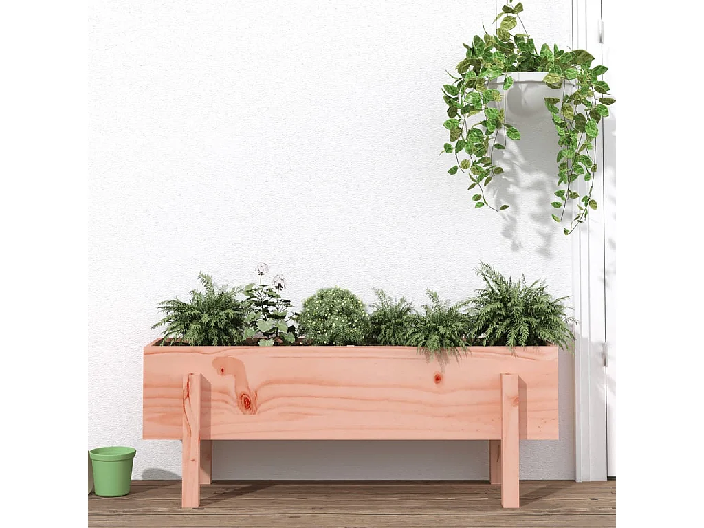 Jardinera elevado jardín madera maciza abeto Douglas 101x30x38 cm ES82434