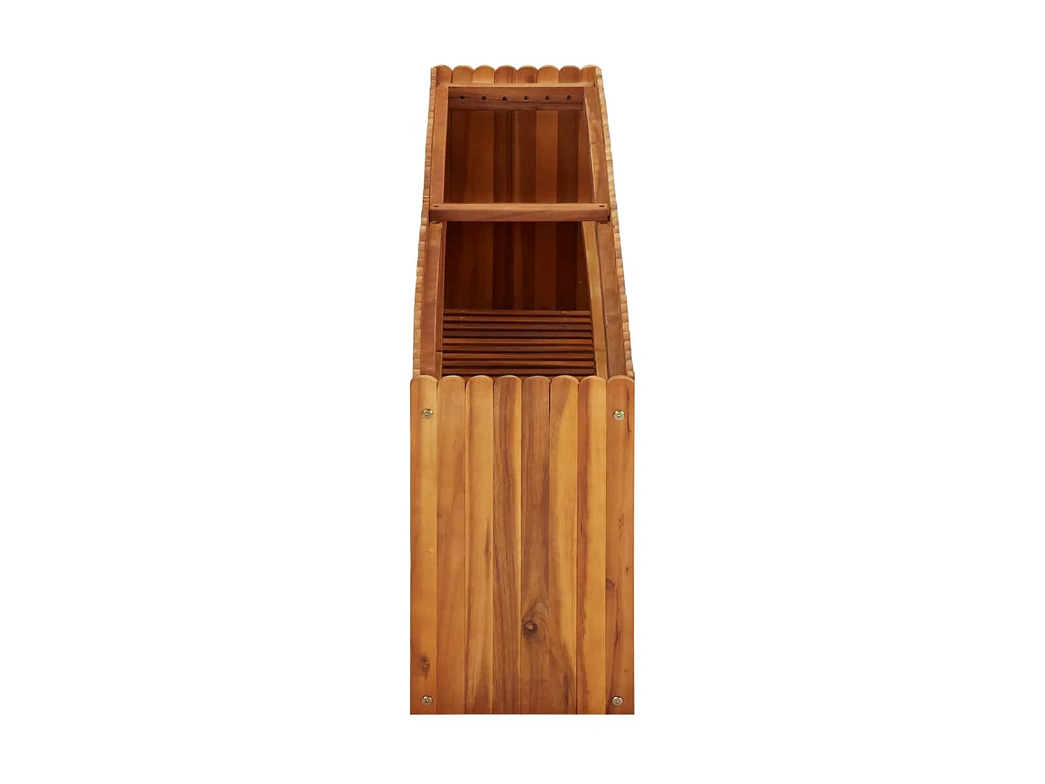 Jardinera de madera maciza de acacia 150x30x50 cm ES20862