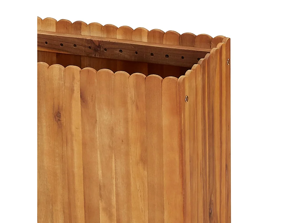 Jardinera de madera maciza de acacia 150x30x50 cm ES20862