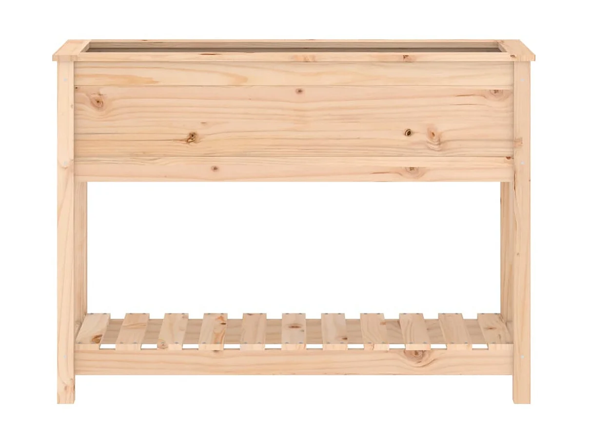 Jardinière avec étagère 111,5x34,5x81 cm Bois massif de pin BE4721