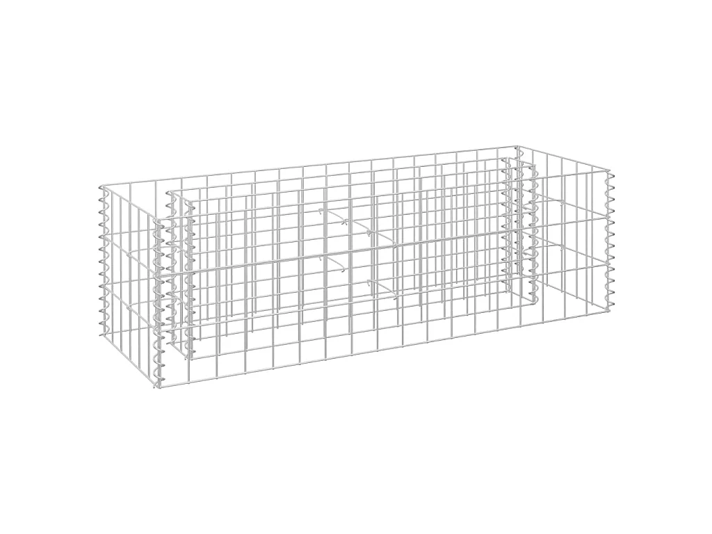 Arriate de gaviones de acero galvanizado 90x30x30 cm ES33760