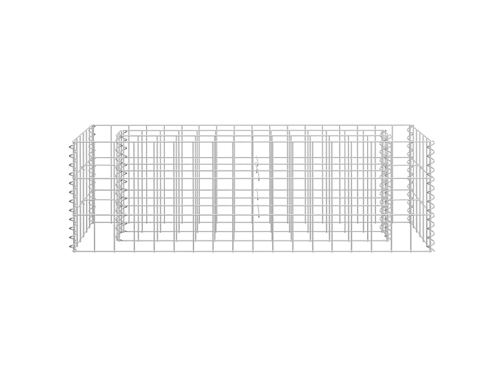 Lit surélevé à gabion Acier galvanisé 90x30x30 cm WVGQ6041