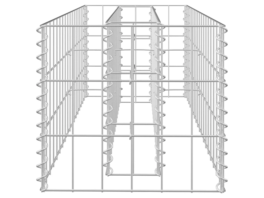 Lit surélevé à gabion Acier galvanisé 90x30x30 cm WVGQ6041
