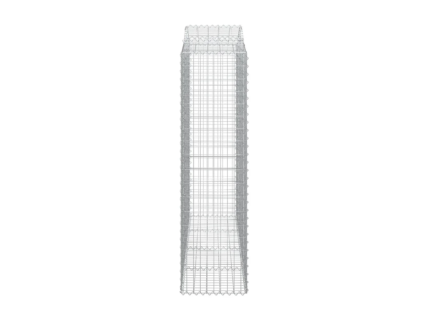 Panier de gabions arqué 200x50x180/200 cm Fer galvanisé WVGQ1785