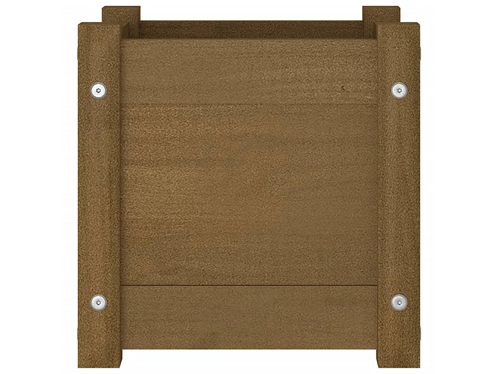 Jardinière extérieur Marron miel 31x31x31 cm Bois de pin massif BE5822