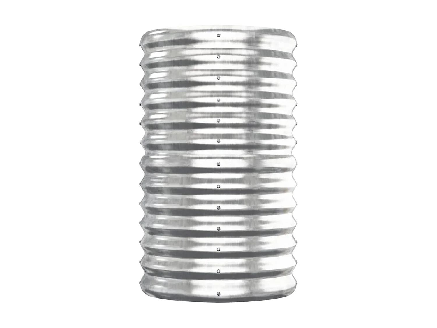 Jardinera arriate acero recubrimiento polvo plata 152x40x68 cm ES75715