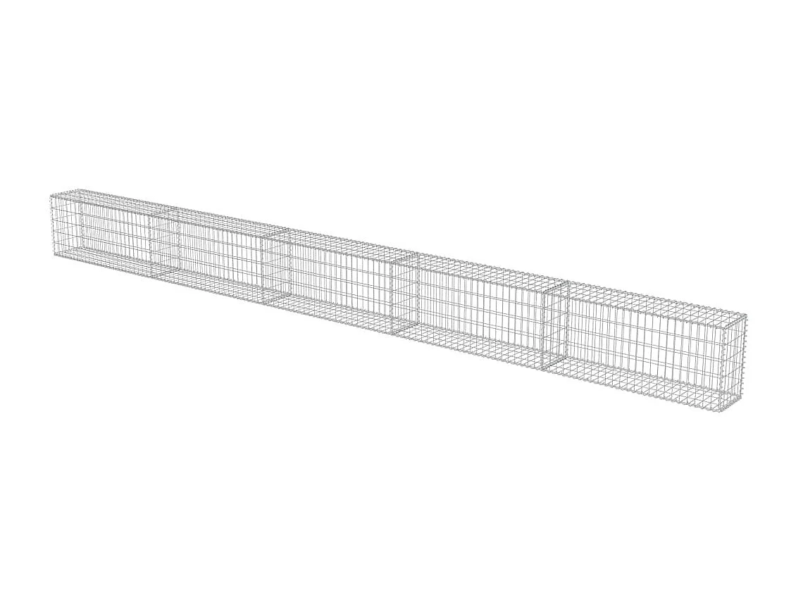 Mur à gabion avec couvercles Acier galvanisé 600 x 30 x 50 cm WVGQ3432