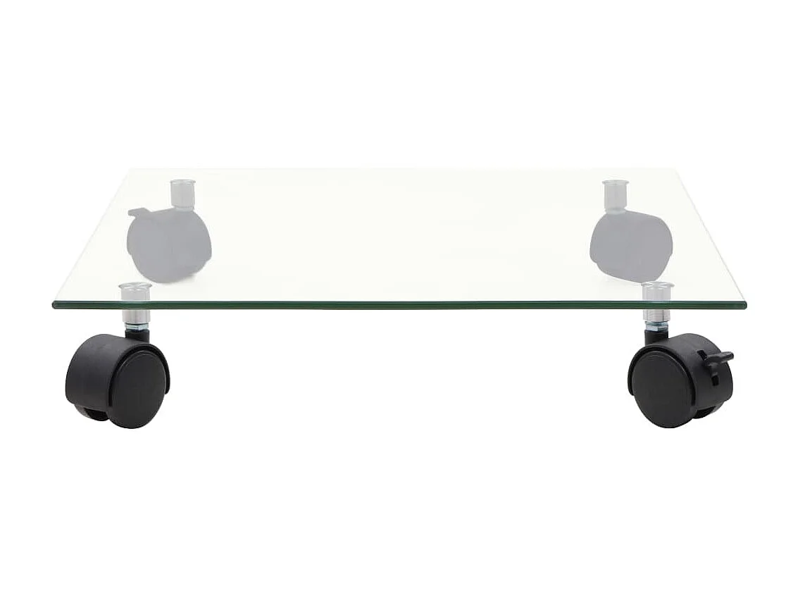 Plantenrollers 4 st vierkant 35x35 cm gehard glas NL180748