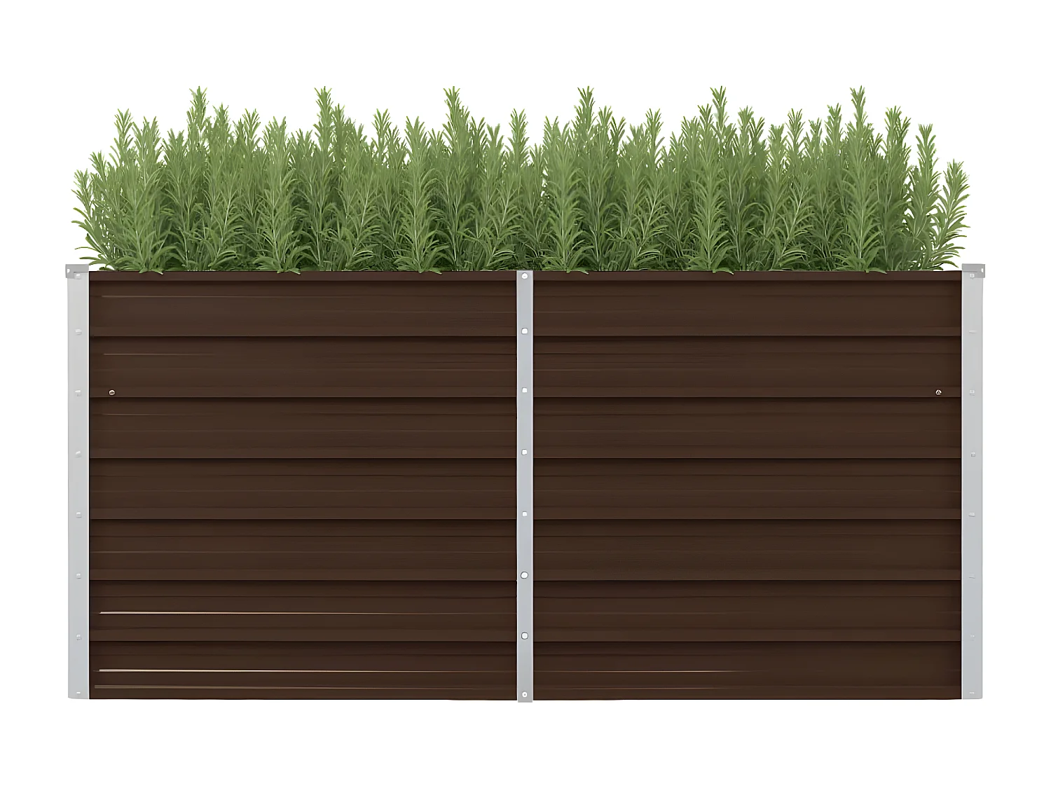 Jardinière surélevée Marron 160x80x77 cm Acier galvanisé BE8556