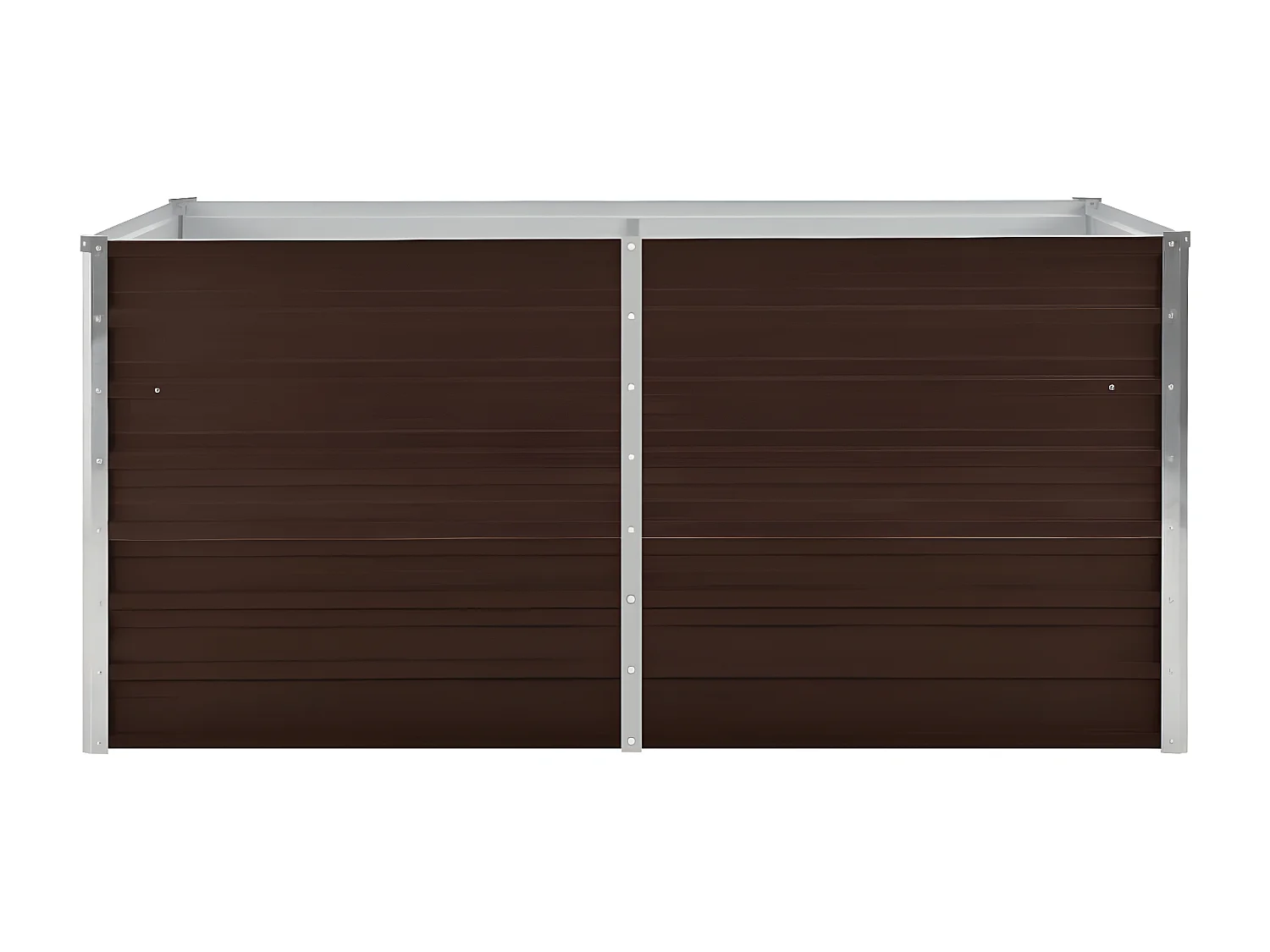 Jardinière surélevée Marron 160x80x77 cm Acier galvanisé BE8556