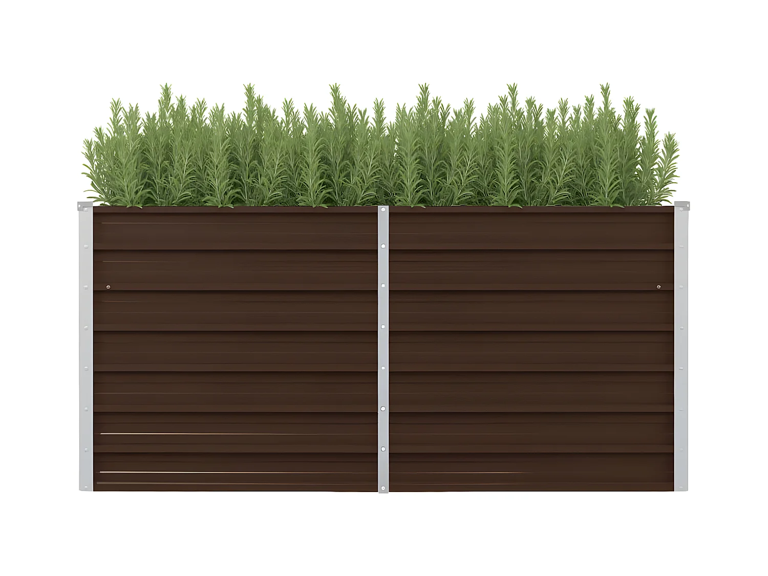 Jardinière surélevée Marron 160x80x77 cm Acier galvanisé BE8556
