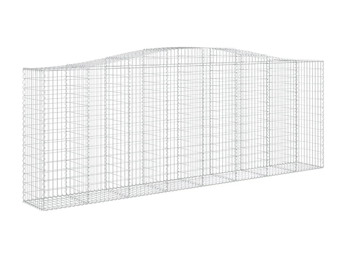 Cesta gaviones forma arco hierro galvanizado 400x50x140/160 cm ES43856