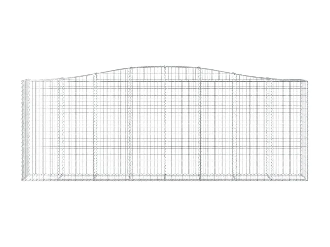 Cesta gaviones forma arco hierro galvanizado 400x50x140/160 cm ES43856