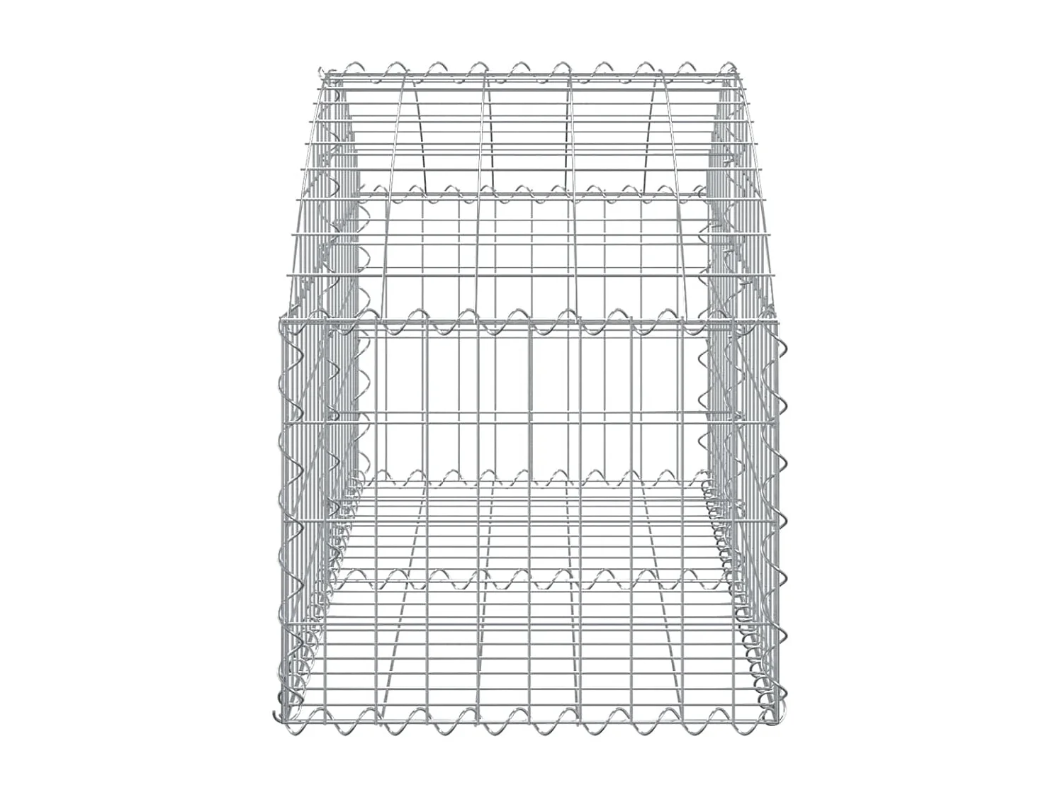 Cesta de gaviones forma arco hierro galvanizado 100x50x40/60 cm ES69628