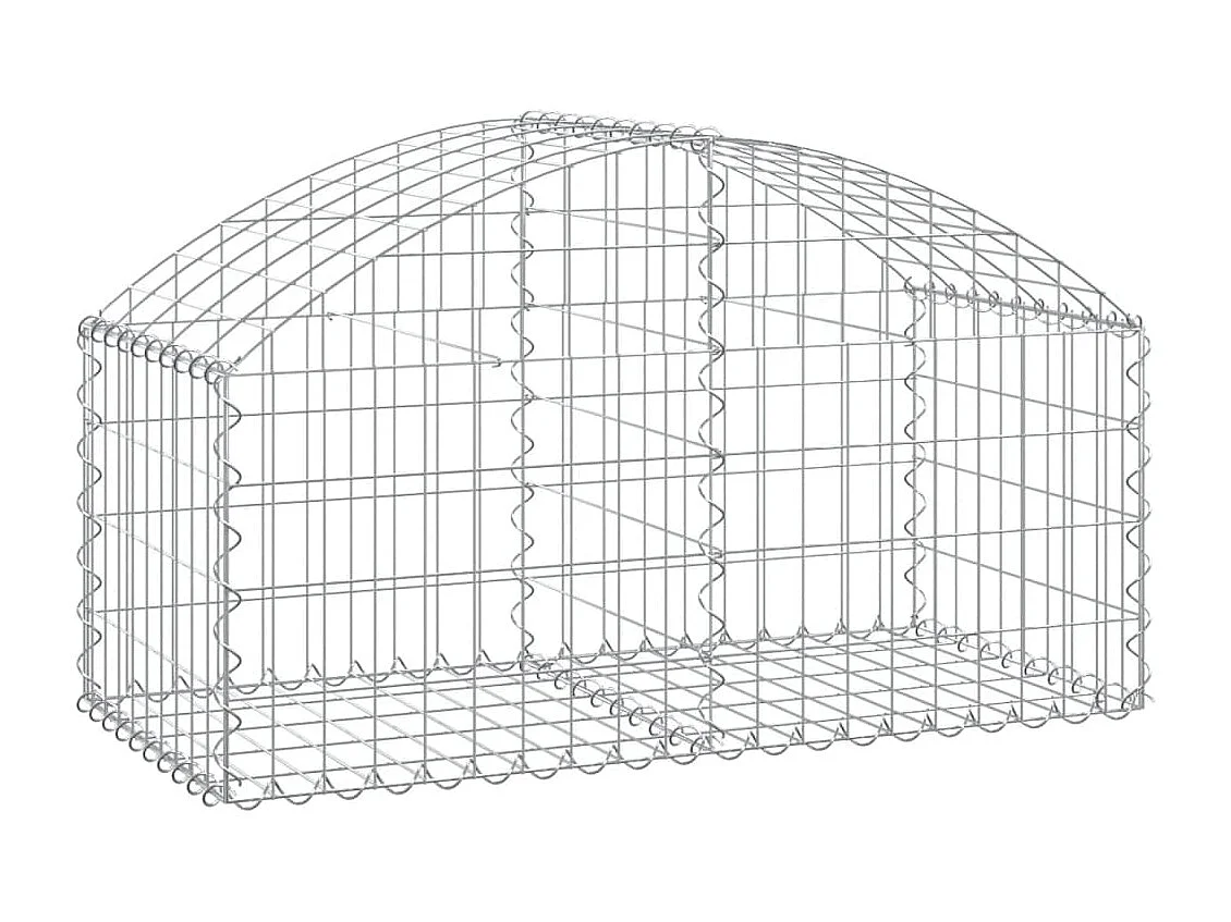 Panier de gabions arqué 100x50x40/60 cm Fer galvanisé WVGQ3018