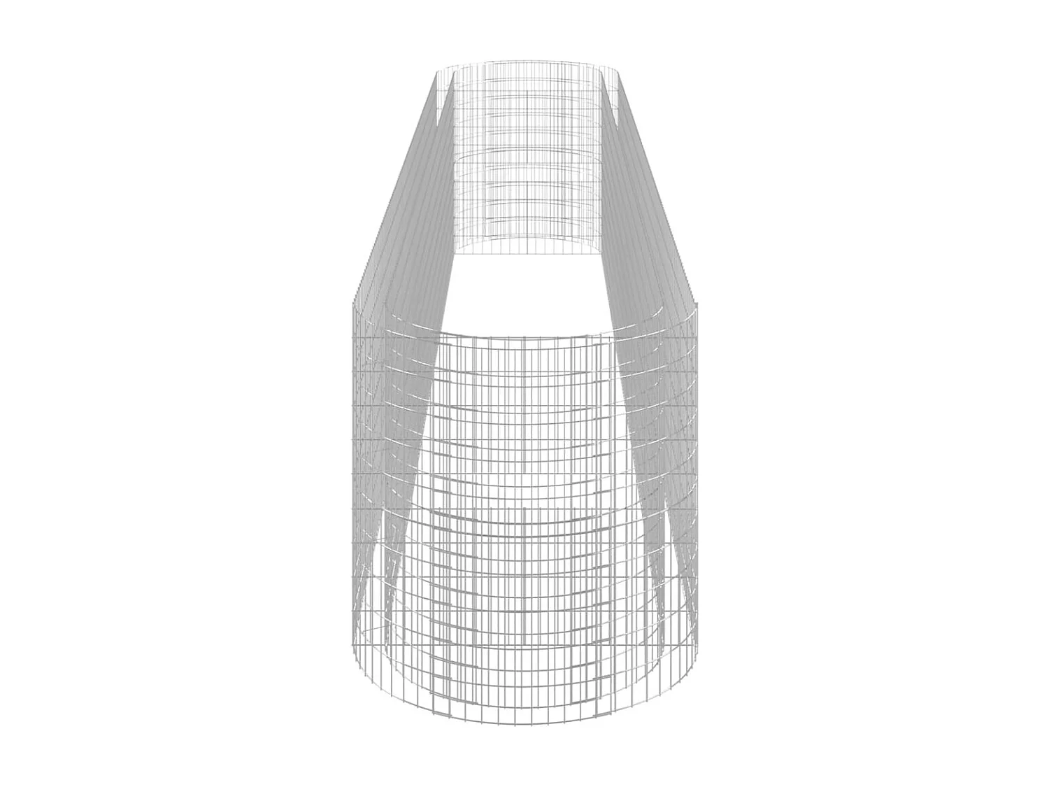 Gabion plantenbak verhoogd 600x100x100 cm gegalvaniseerd ijzer