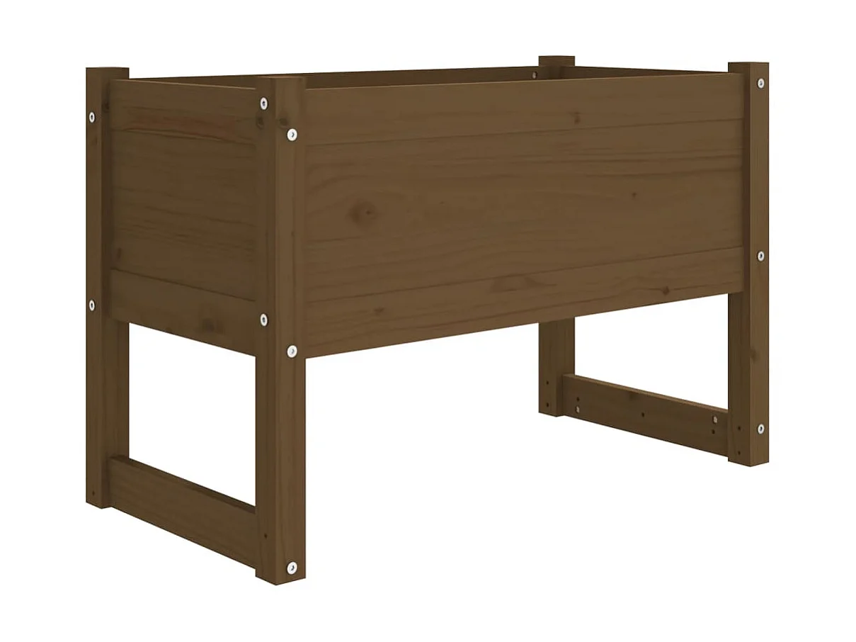 Jardinière Marron miel 78x40x52 cm Bois massif de pin BE9438