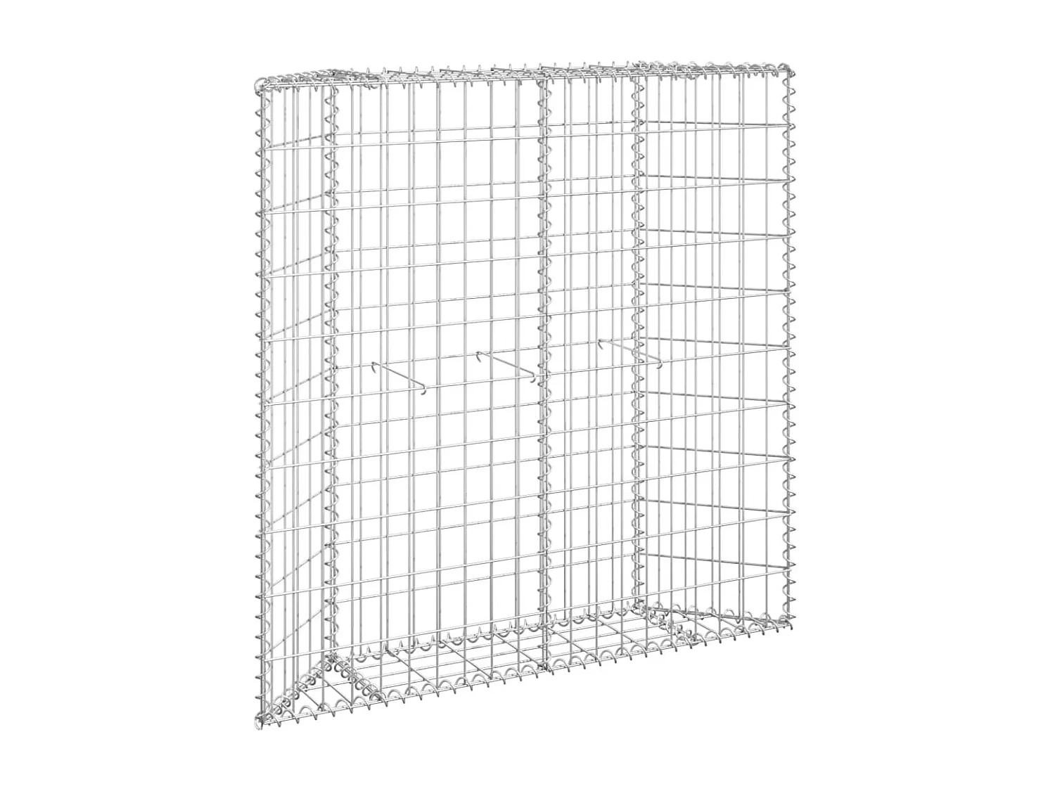 Lit surélevé à gabion en trapèze Acier galvanisé 100x20x100 cm WVGQ8501