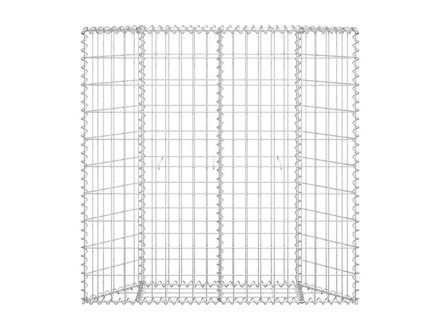 Lit surélevé à gabion en trapèze Acier galvanisé 100x20x100 cm WVGQ8501