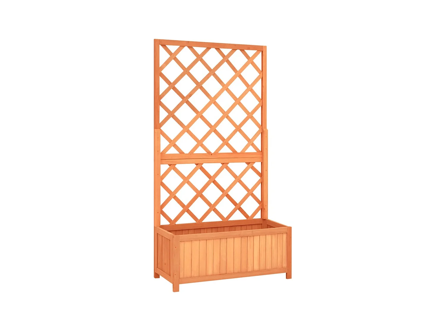 Jardinière à treillis jardin Marron 70x30x135 cm Bois de sapin BE2670