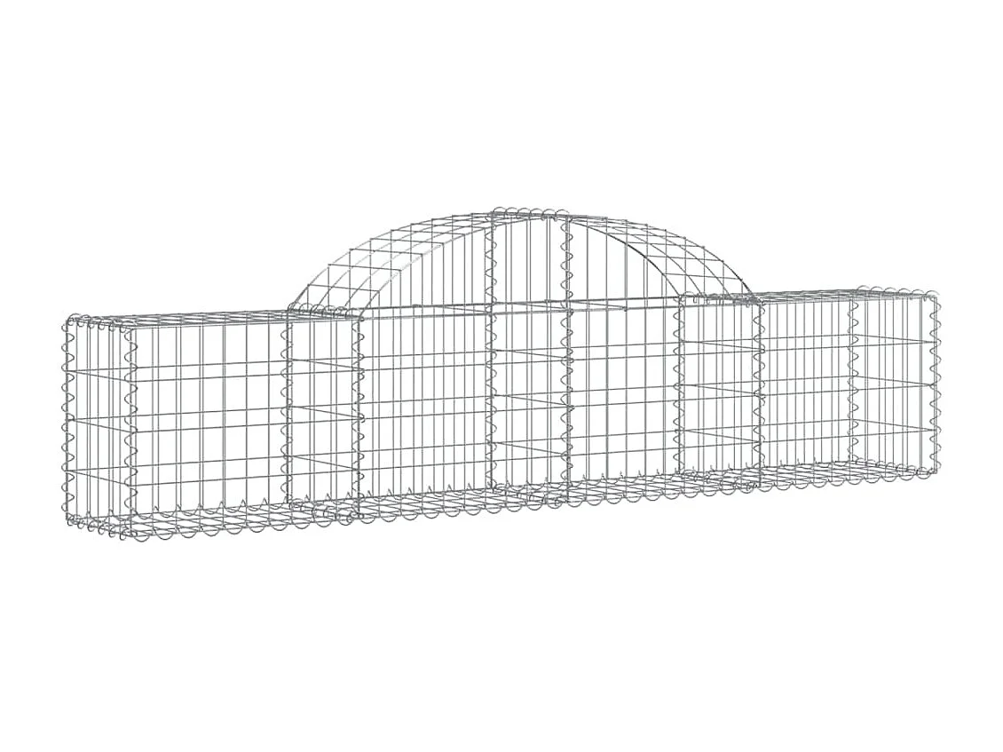 Paniers à gabions arqués 5 pcs 200x30x40/60 cm Fer galvanisé WVGQ2962