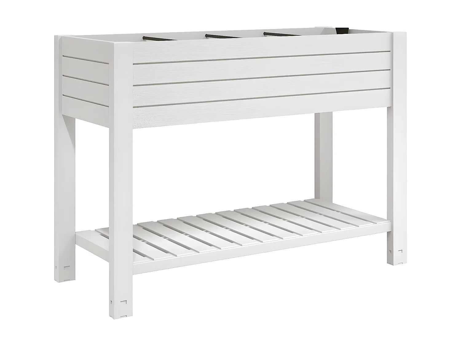 Plantenbak verhoogd 110x45x79 cm polypropeen wit