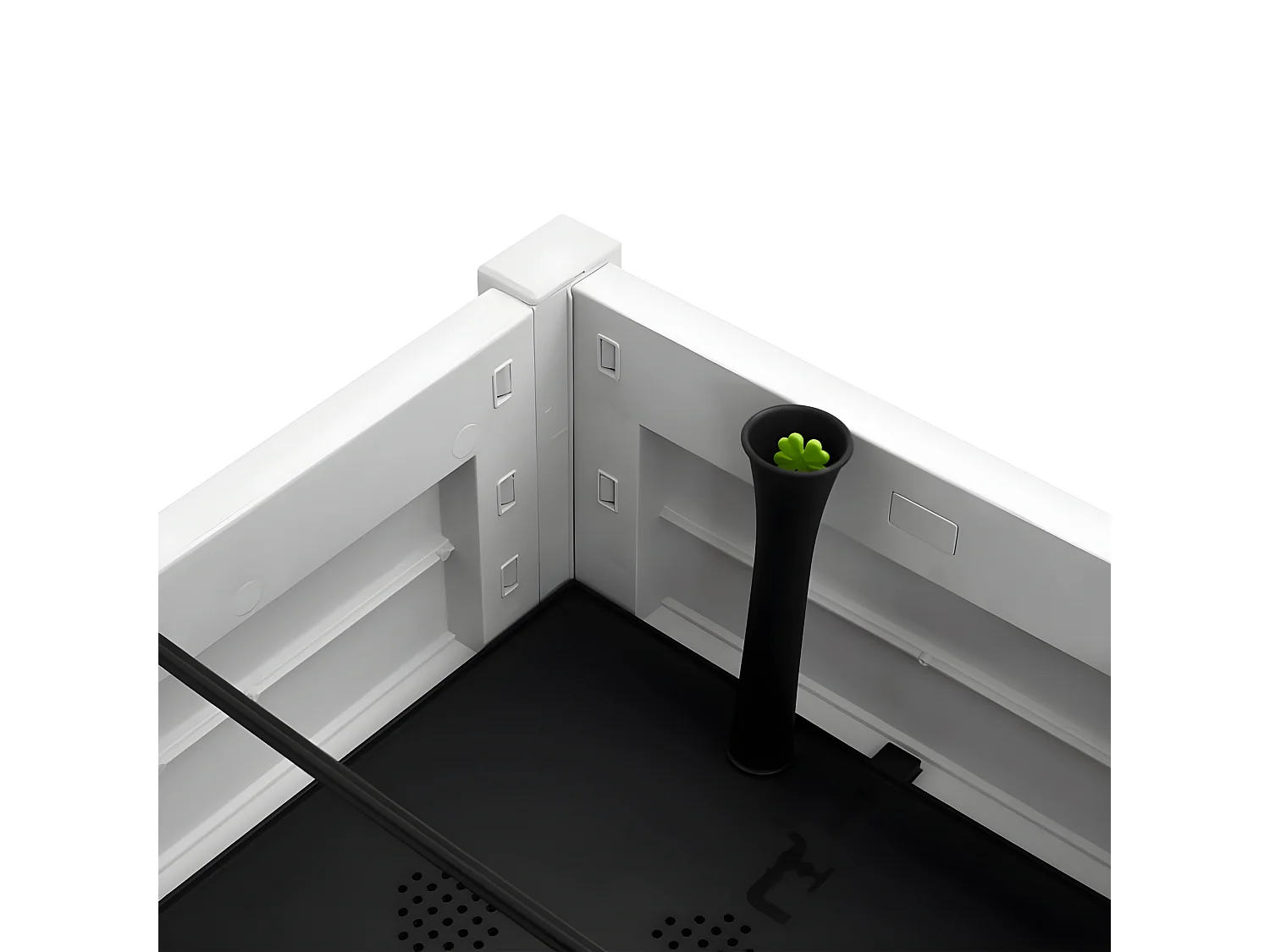 Canteiro elevado 110x45x79 cm polipropileno branco PT192203