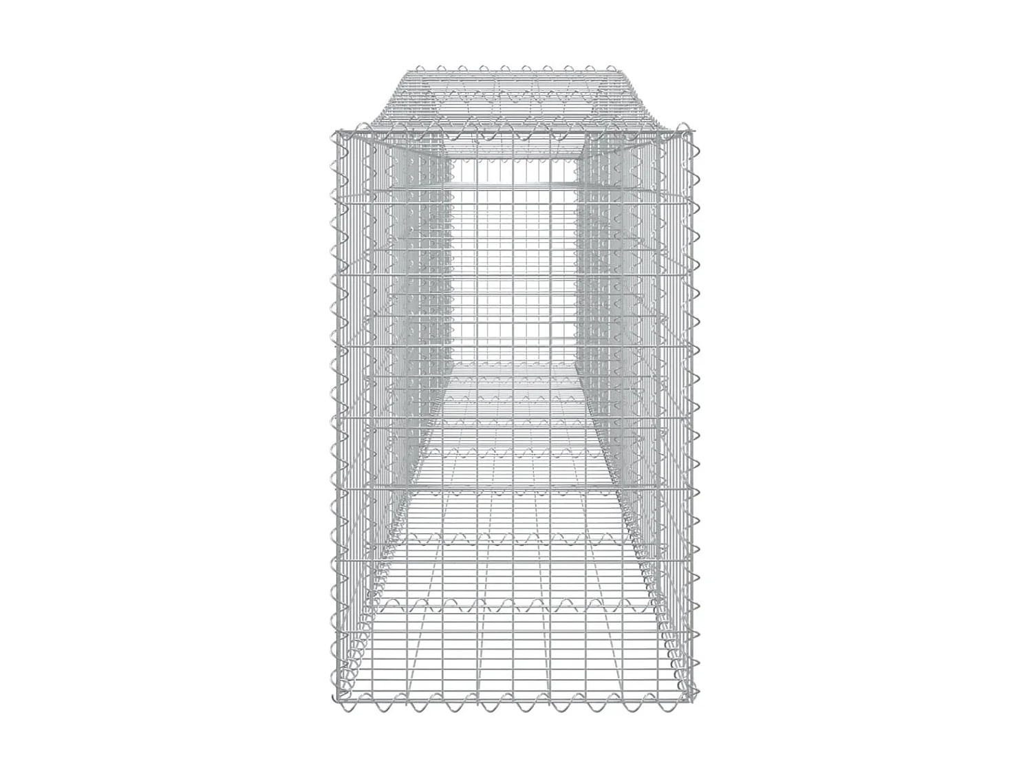 Cestas de gaviones 2 uds forma de arco hierro 400x50x80/100 cm ES65216