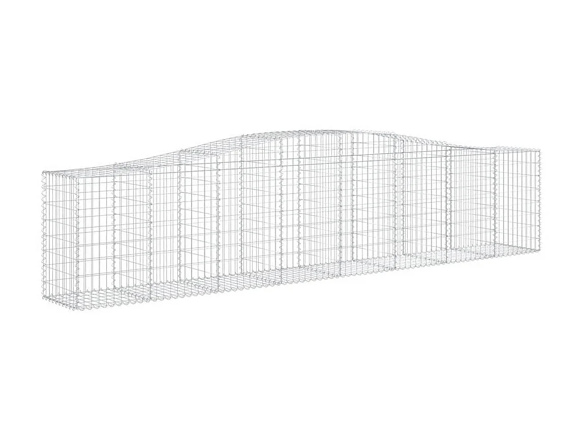 Paniers à gabions arqués 2 pcs 400x50x80/100 cm Fer galvanisé WVGQ5137