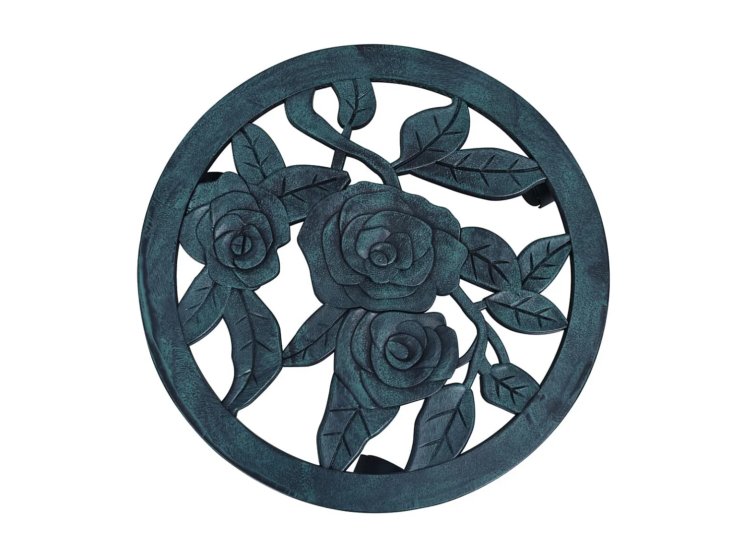 Soporte con ruedas para plantas 6 unidades plástico verde 38 cm ES76159