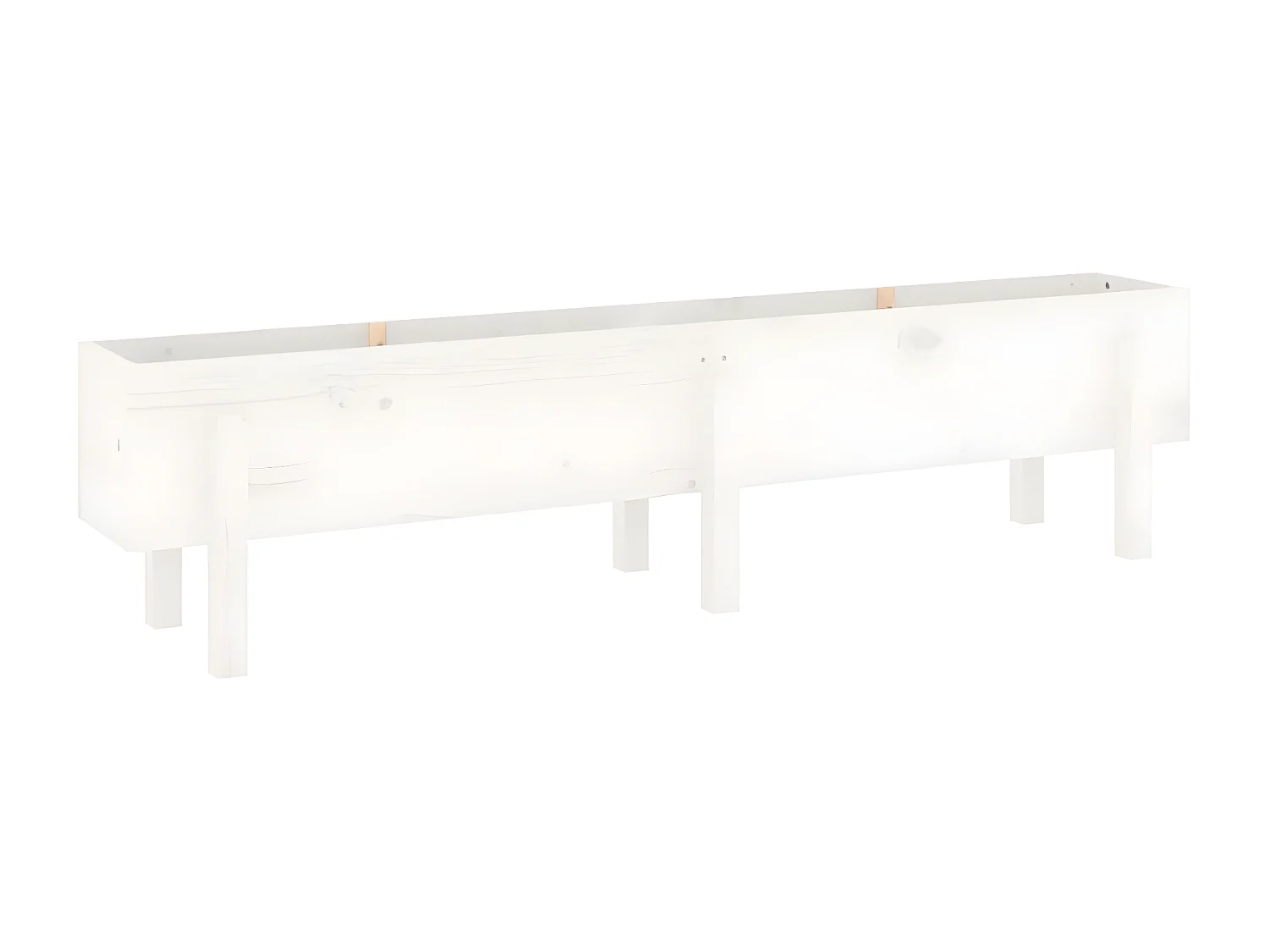 Jardinera elevado de jardín madera maciza pino blanco 160x30x38cm ES17450