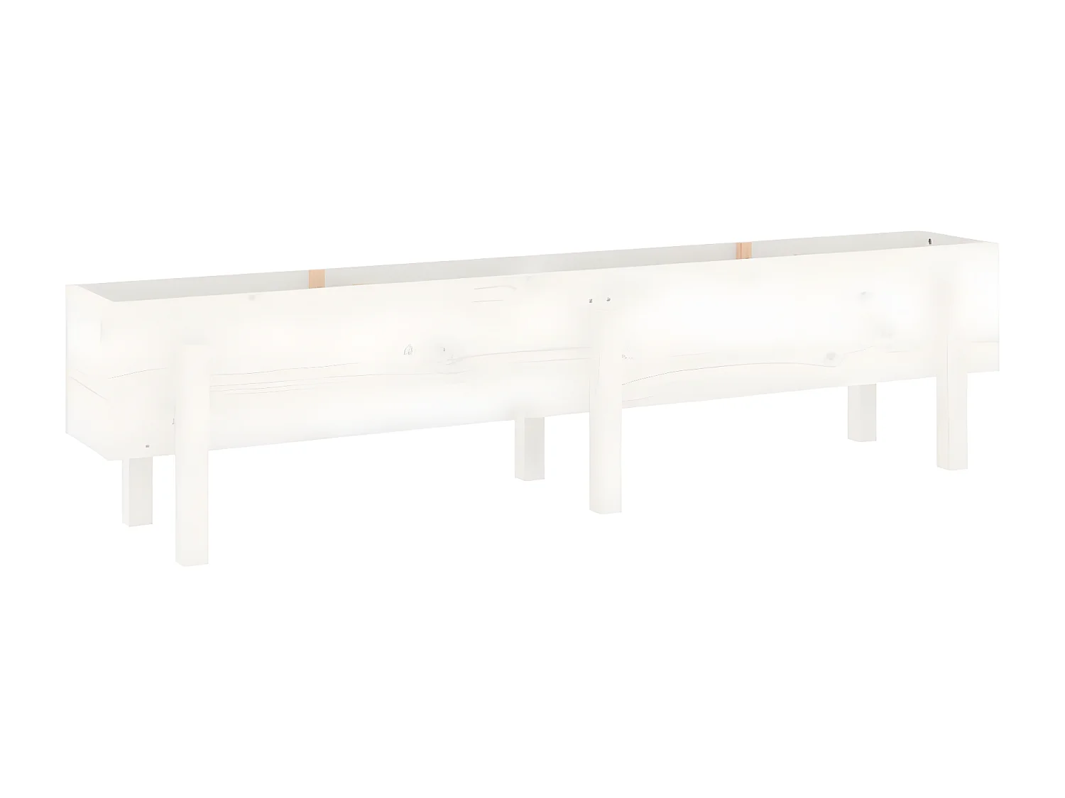 Jardinera elevado de jardín madera maciza pino blanco 160x30x38cm ES17450